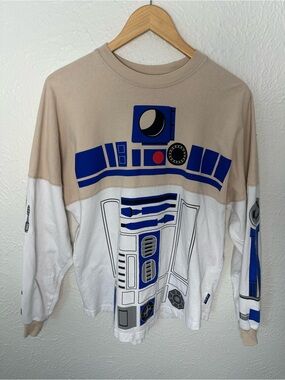 Disney Parks Star Wars R2-D2 Spirit Jersey Unisex Small Droid Graphic Long